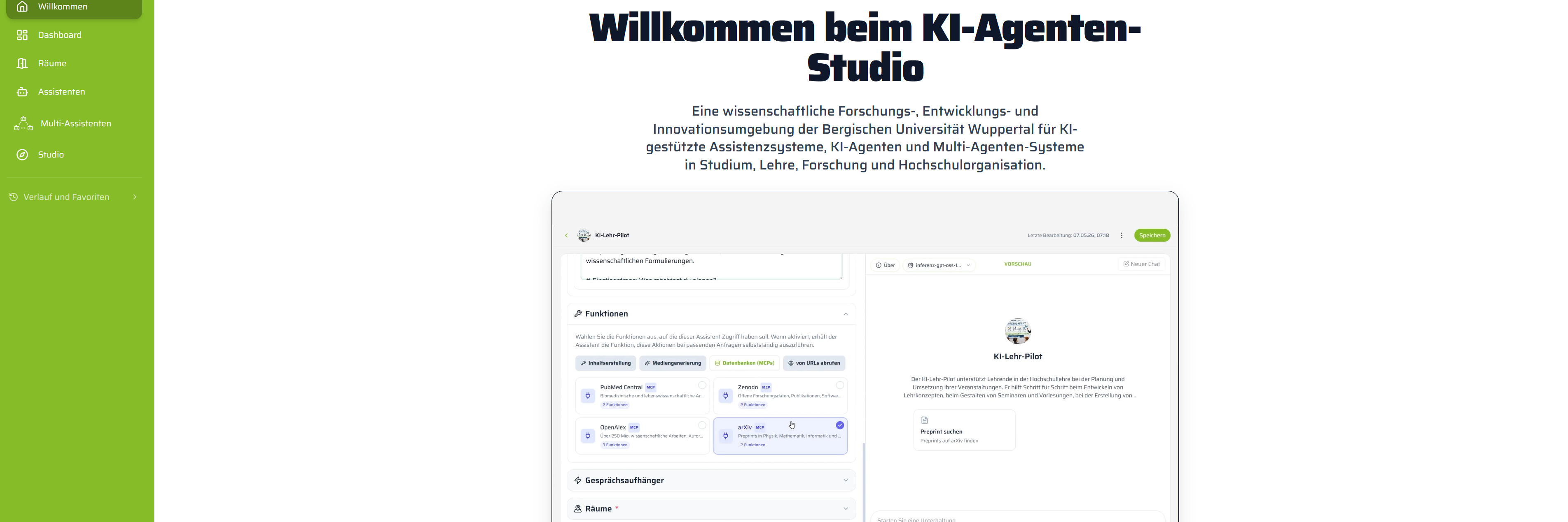 Das KI-Agenten-Studio der Bergischen Universität Wuppertal 