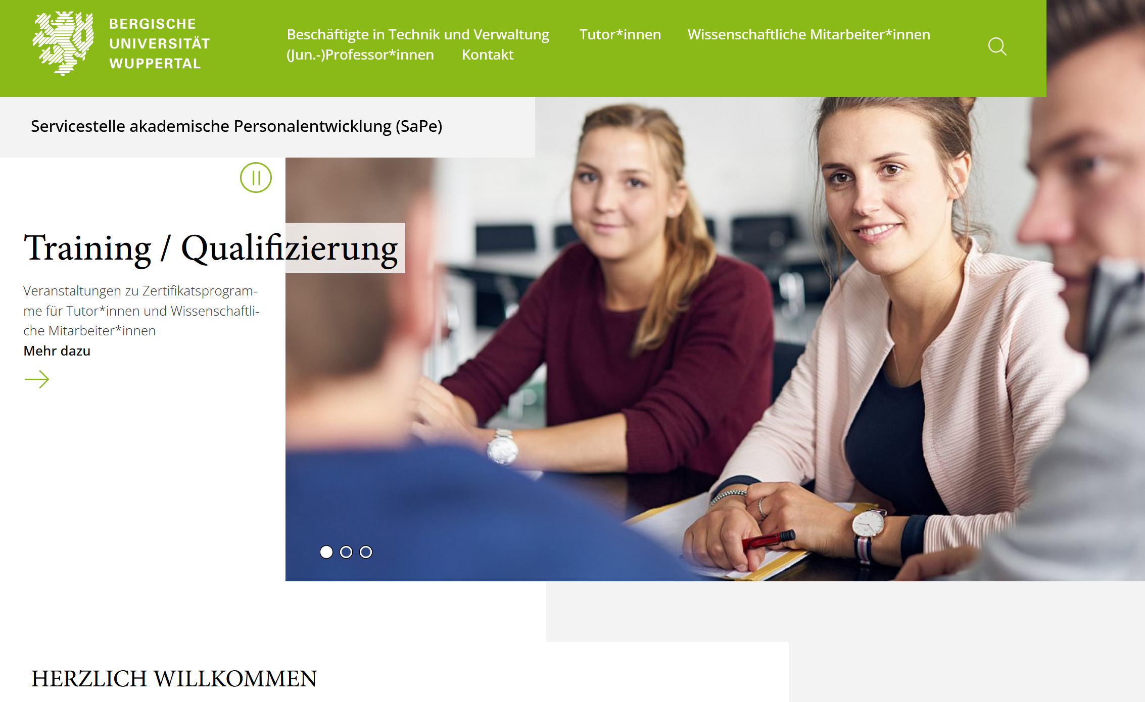 BUW: Servicestelle akademische Personalentwicklung (SaPe)